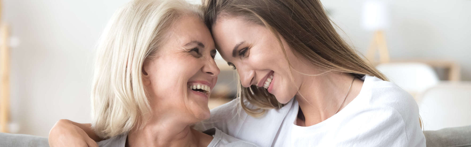 mother and daughter hugging