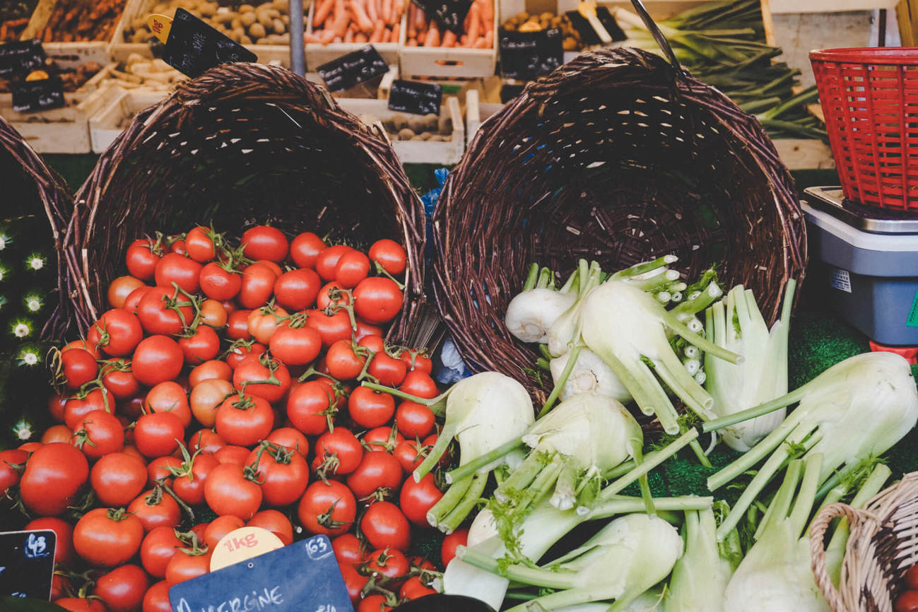 Fruit and veg in market