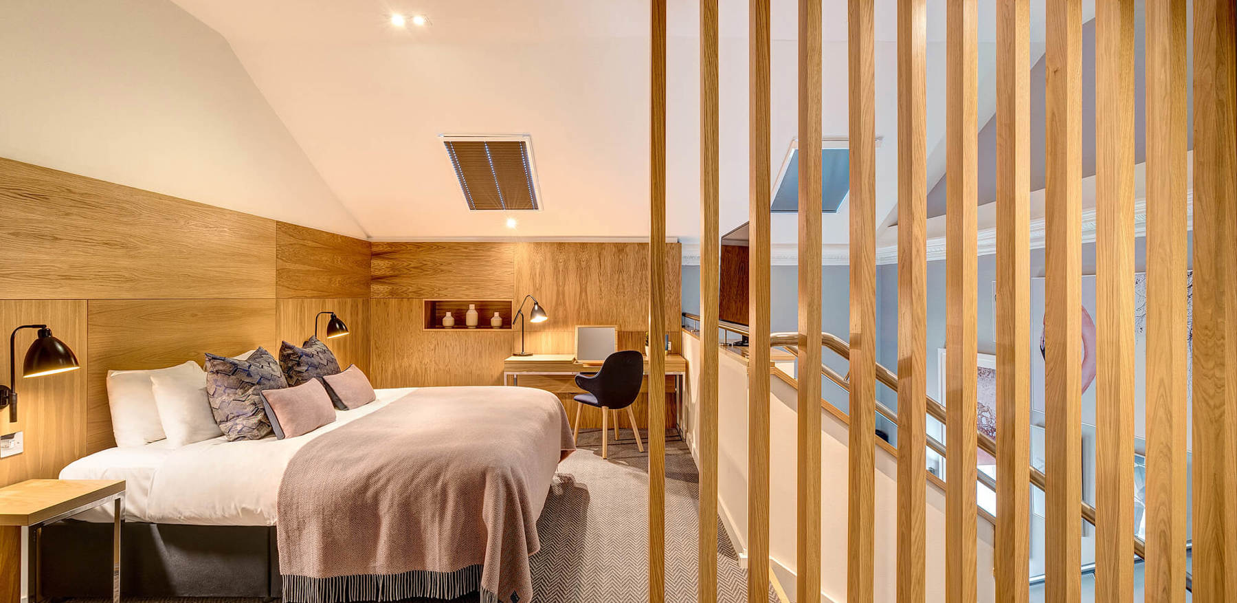 Upstairs bedroom in Duplex Suite at Apex Waterloo Place Hotel