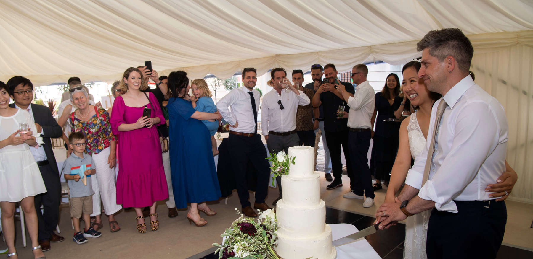 Cutting Wedding Cake