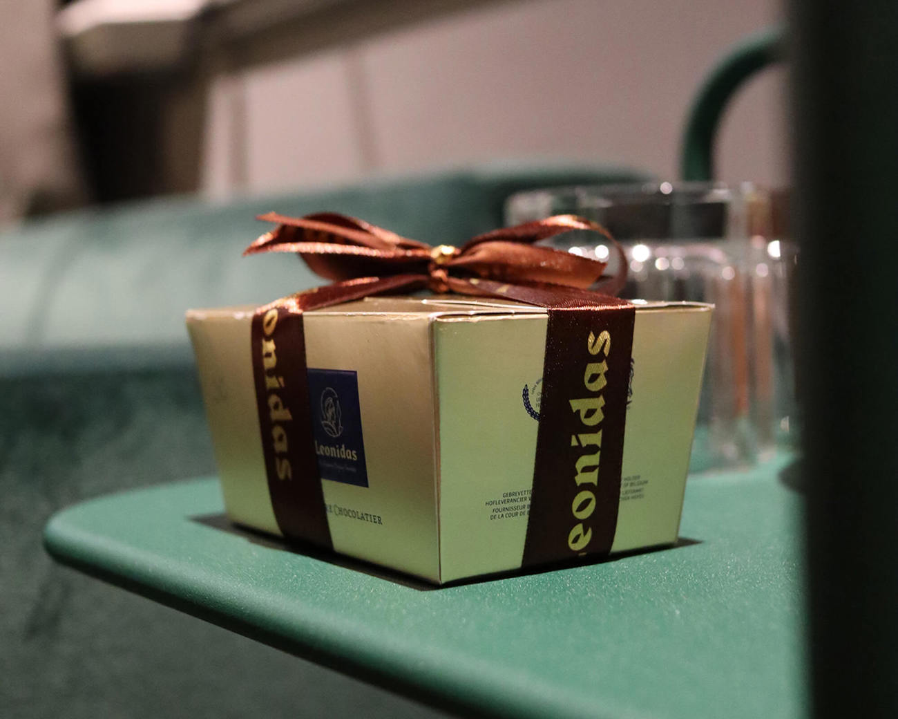 Gold box of chocolate in the Grand Suite