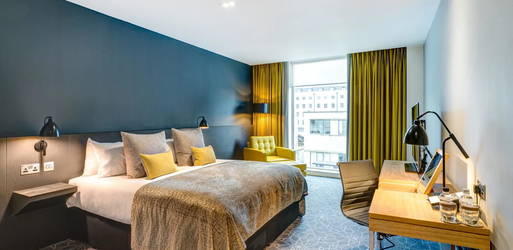 Superior Room with super king-size bed and TV on desk