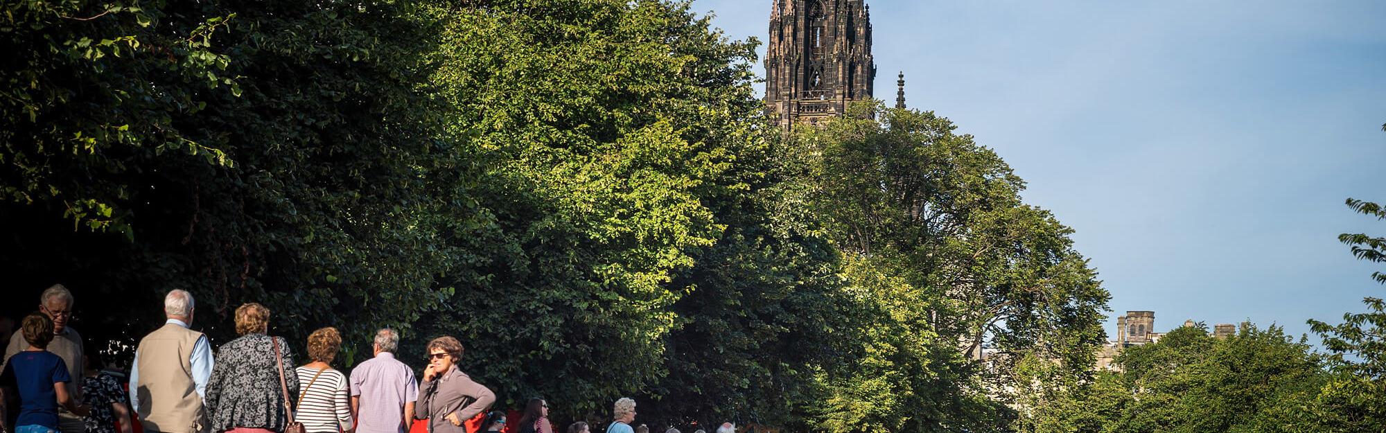East Princes Street Gardens in Edinburgh in summer