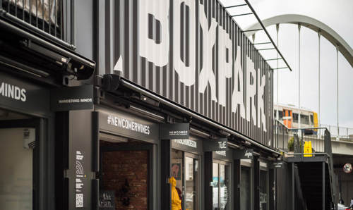 Boxpark sign in London Boxpark sign in London