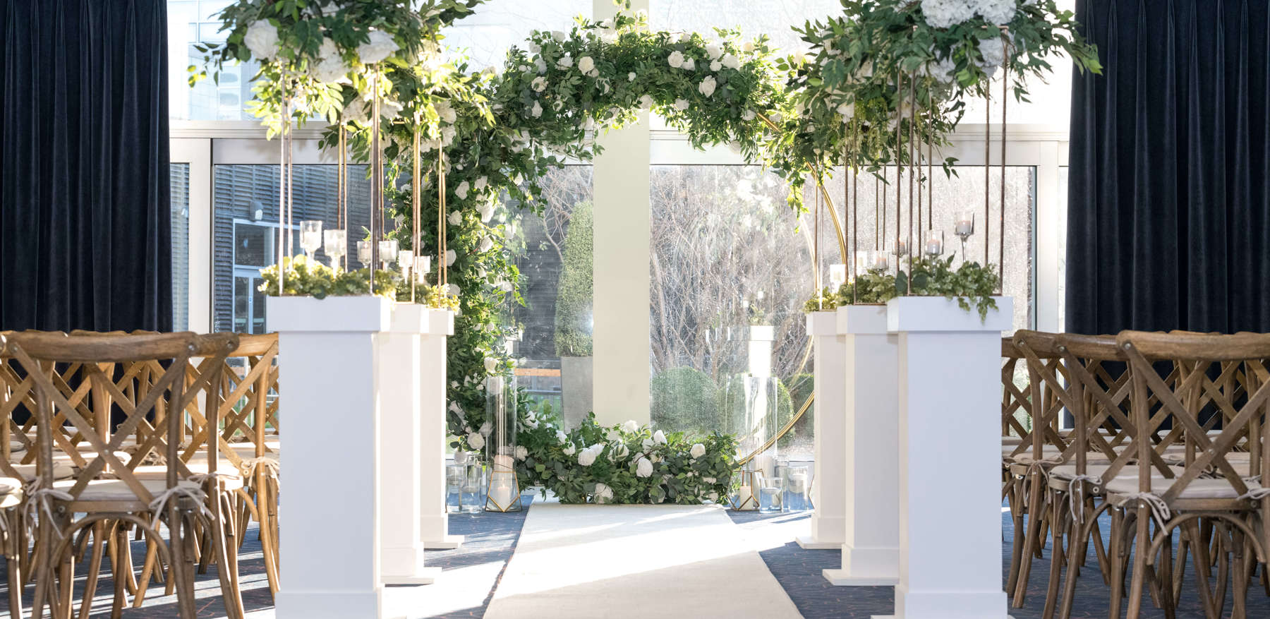 Wedding Day Aisle Decorations